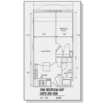 One Bedroom Unit Floor Plan